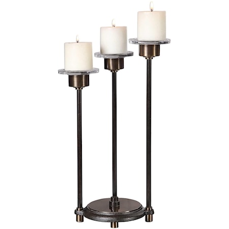 Amal Coffee Bronze Candleholder